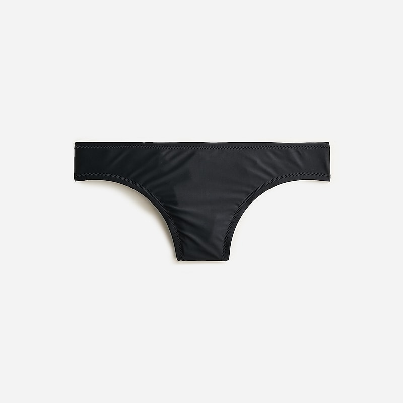 Women\'s J.Crew Classic full-coverage Bikini Bottom Black USA RKNWAZD39