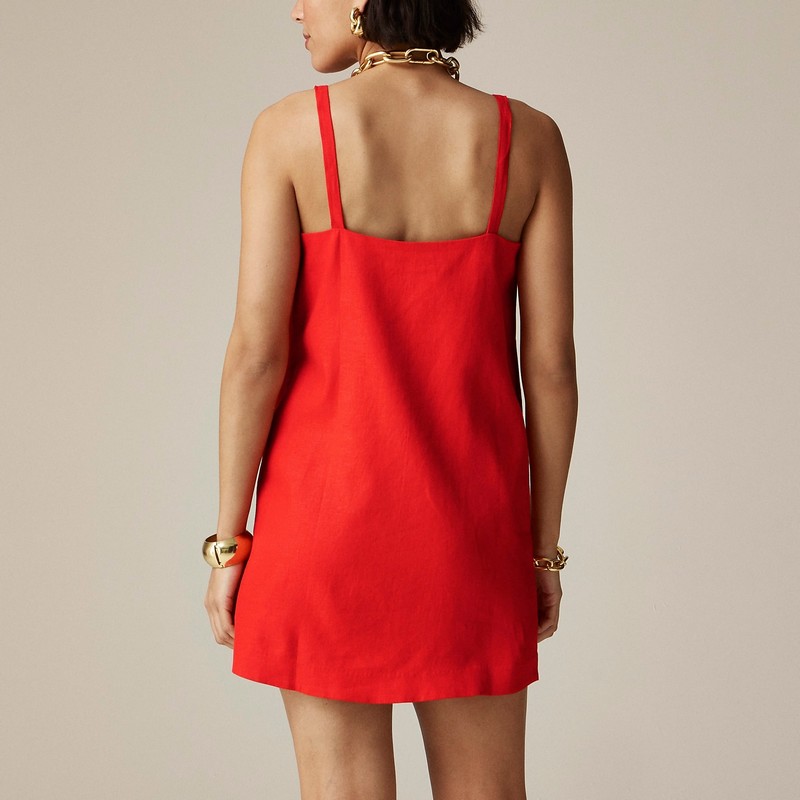 Women's J.Crew Claudia Dress Red USA LMNRYSZ23