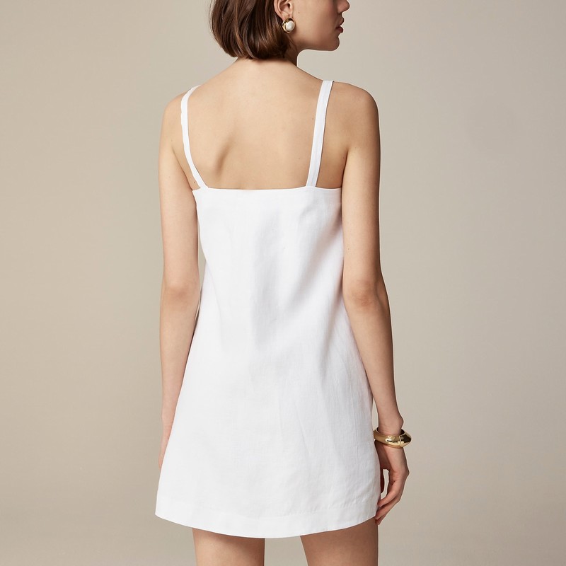 Women's J.Crew Claudia Dress White USA WNQPUJO09