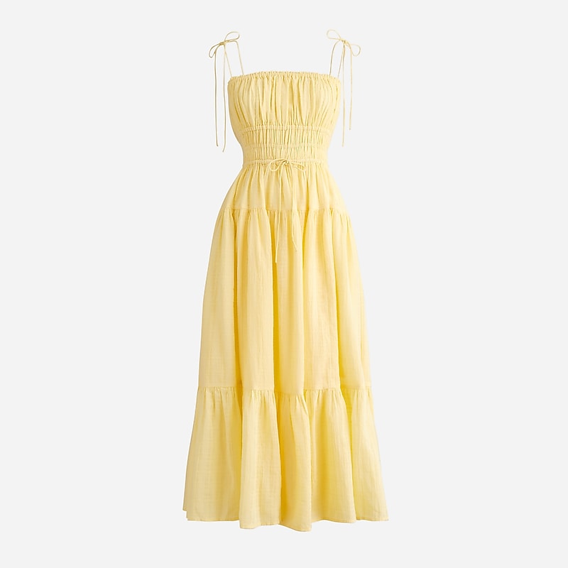 Women\'s J.Crew Clio Dress Fresh Lemon USA QGHYMAR02