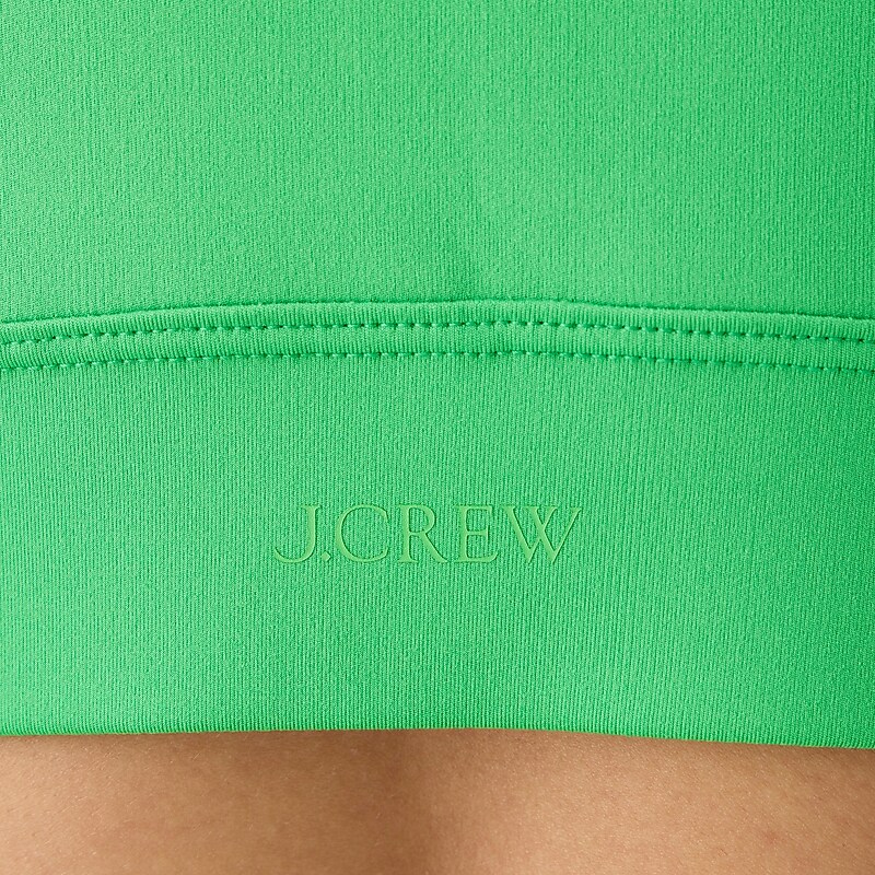 Women's J.Crew CloudStretch deep V-neck checkerboard Sports Bra Green USA DOXPHQY38