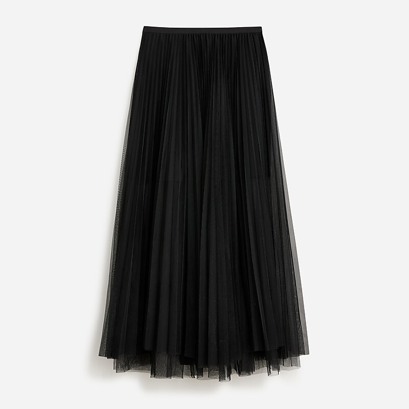 Women\'s J.Crew Collection layered tulle Skirts Black USA VSYZGJK71