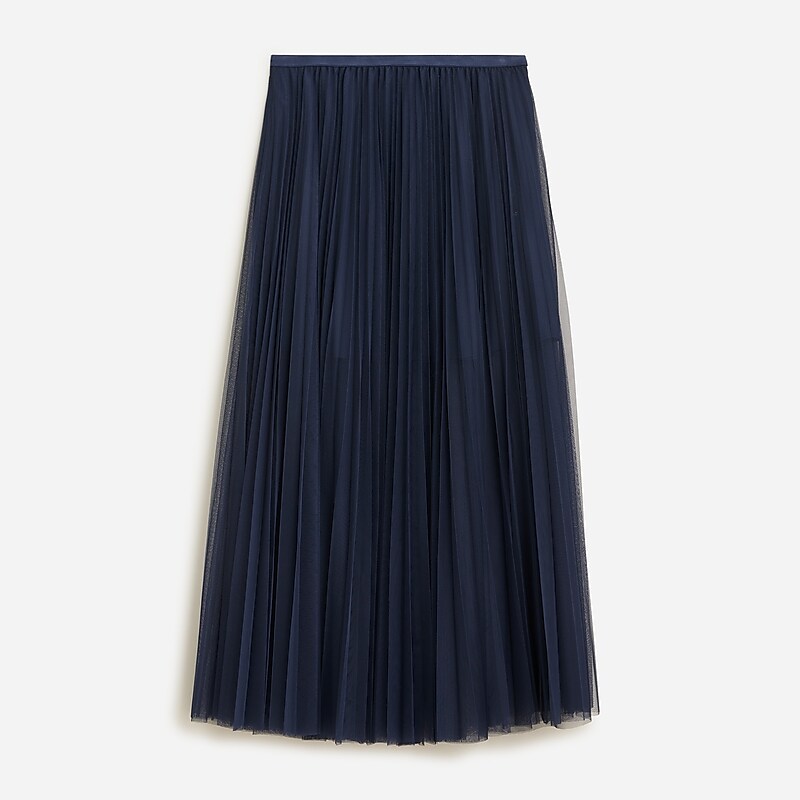 Women\'s J.Crew Collection layered tulle Skirts Classic Navy USA MKYPJWC90