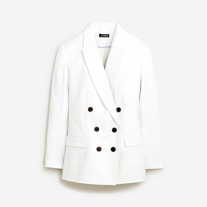 Women\'s J.Crew Double-breasted Blazers White USA WQAPFVJ41