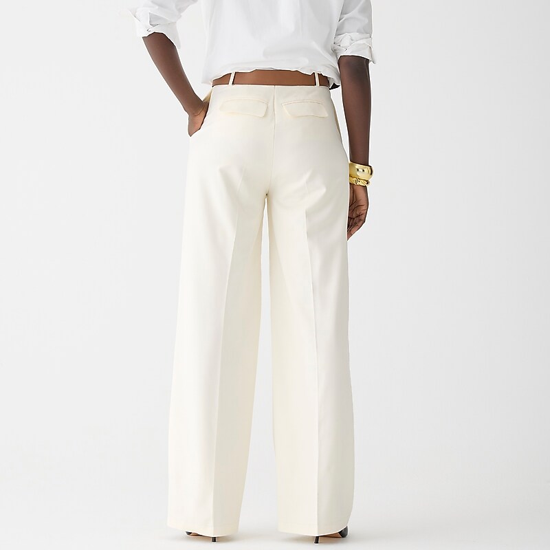 Women's J.Crew Essential Pants Soft Ivory USA WISLJYO89