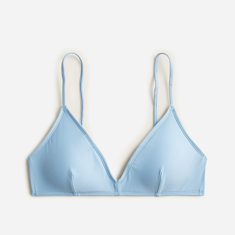 Women\'s J.Crew French Bikini Top Blue Mist USA EMBTPKD91