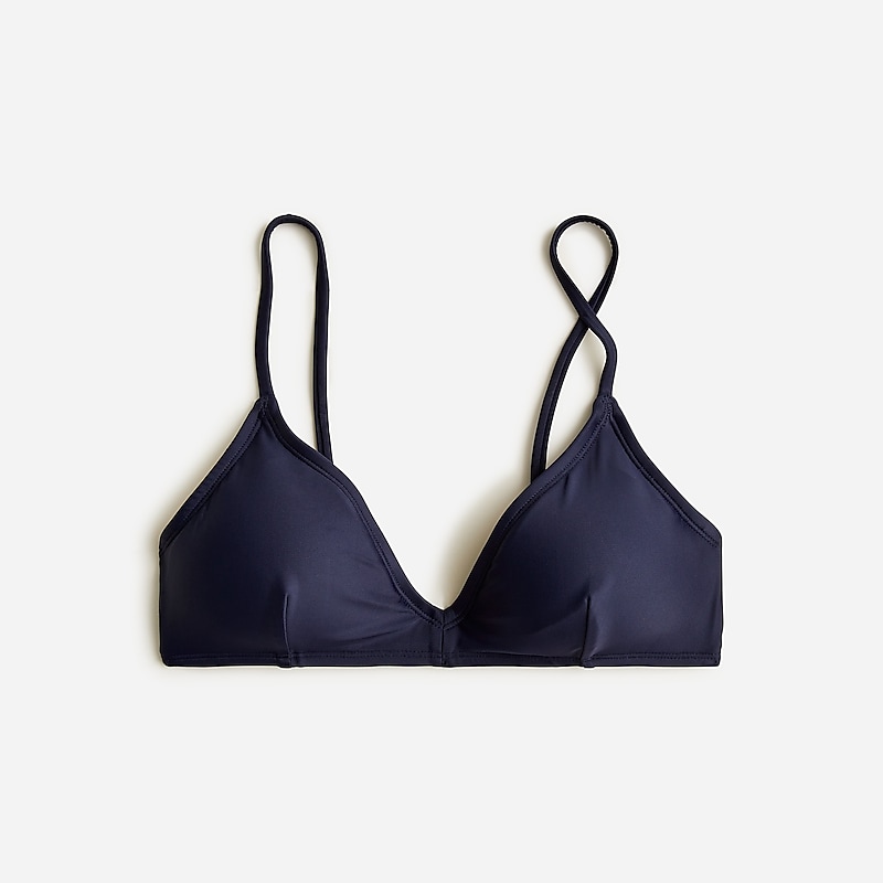 Women\'s J.Crew French Bikini Top Navy USA PTAGXVZ34