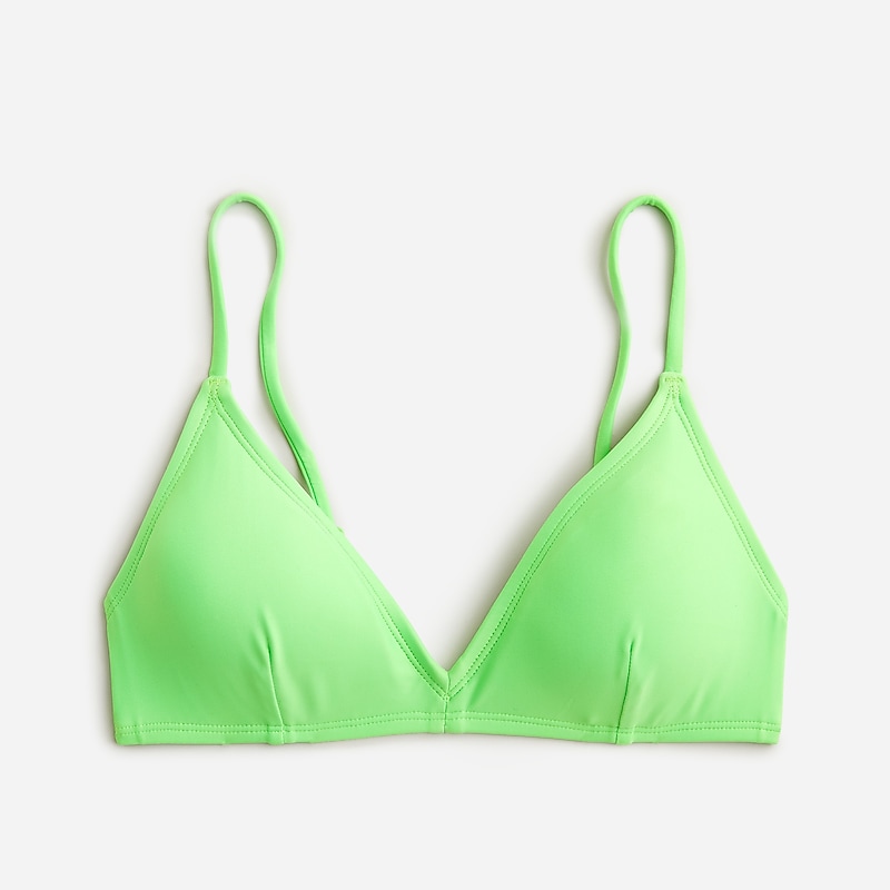 Women\'s J.Crew French Bikini Top Summer Lime USA ZECTJHG15