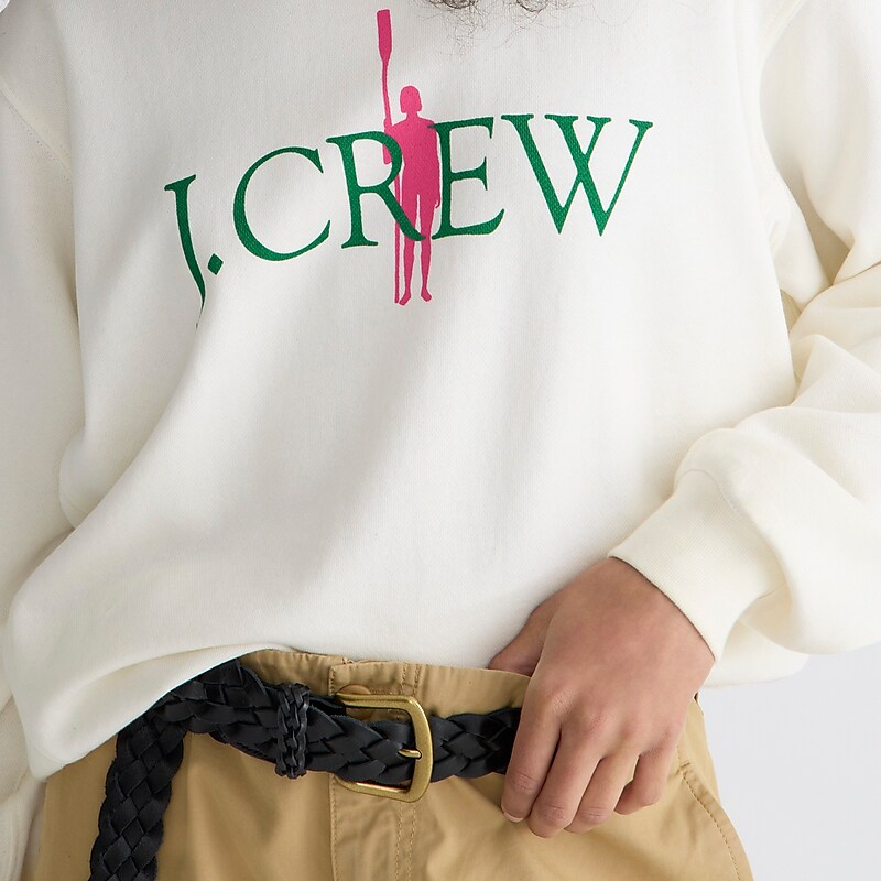 Women's J.Crew French terry oarsman relaxed Sweatshirts Ivory USA VPIZSYE50