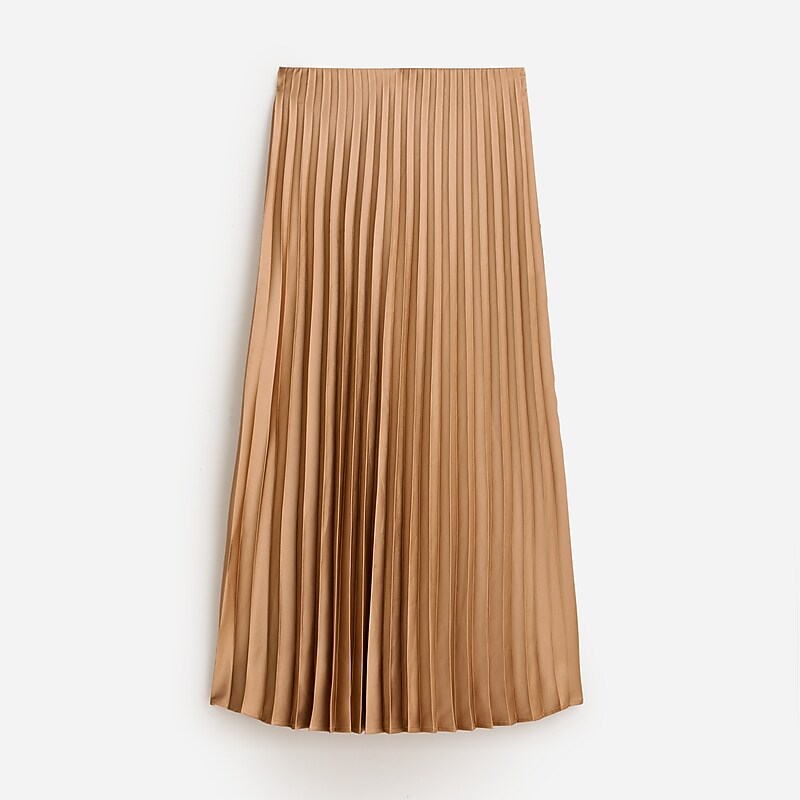 Women\'s J.Crew Gwyneth pleated slip Skirts Camel USA GHDYKAN56