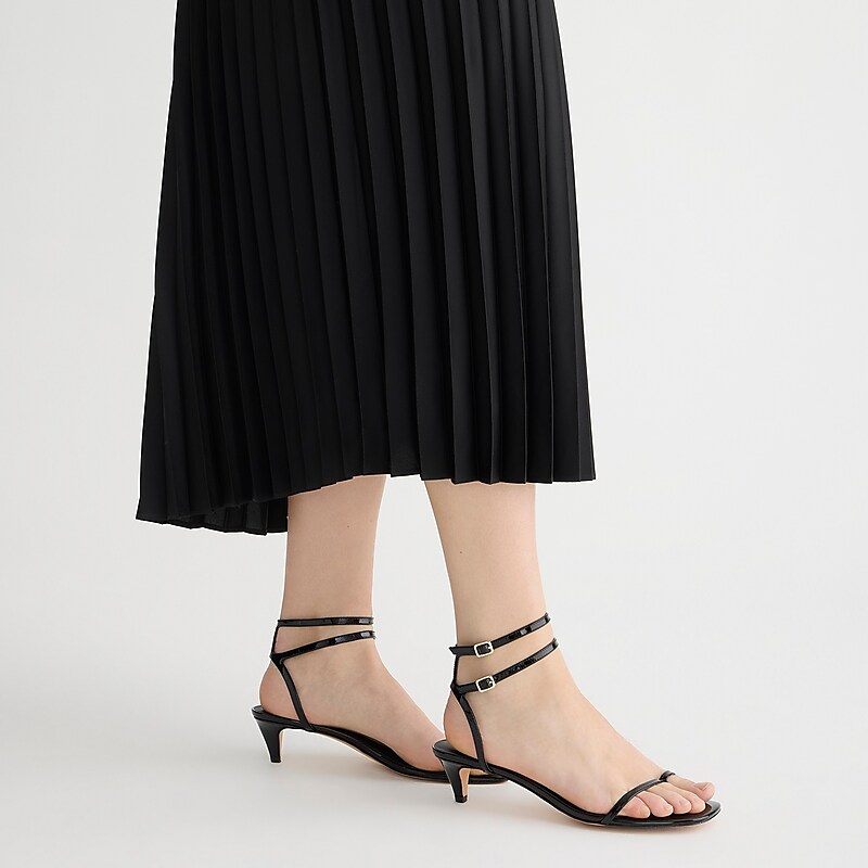 Women's J.Crew Gwyneth pleated slip Skirts Black USA ASHGUCO10