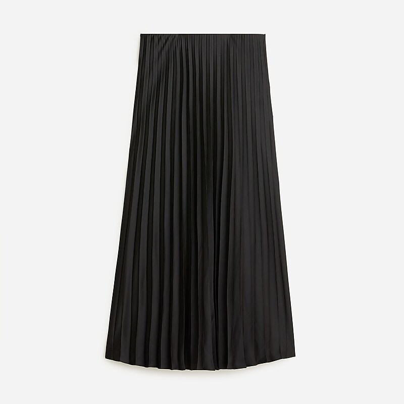 Women\'s J.Crew Gwyneth pleated slip Skirts Black USA ASHGUCO10