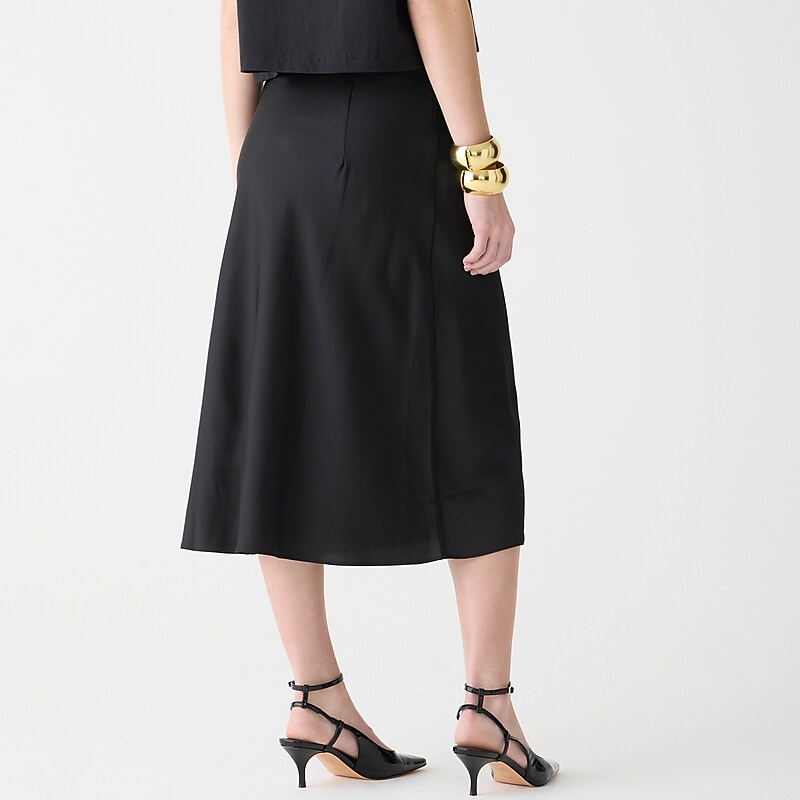 Women's J.Crew Gwyneth slip Skirts Black USA YEDNQXJ46