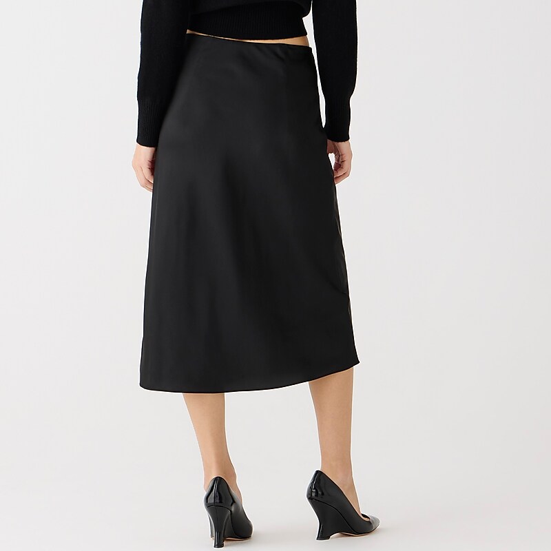 Women's J.Crew Gwyneth slip Skirts Black USA YEDNQXJ46