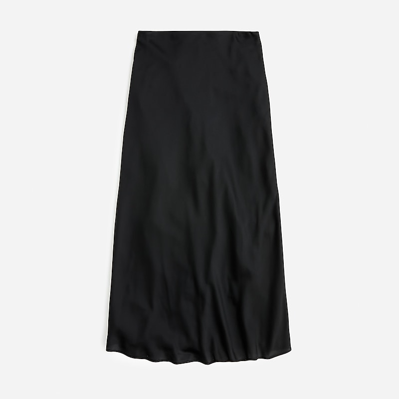 Women\'s J.Crew Gwyneth slip Skirts Black USA YEDNQXJ46