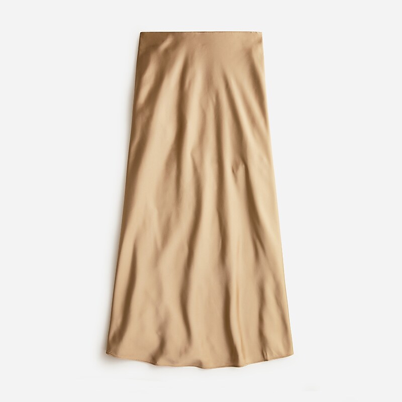 Women\'s J.Crew Gwyneth slip Skirts Camel USA JAGMNYZ15