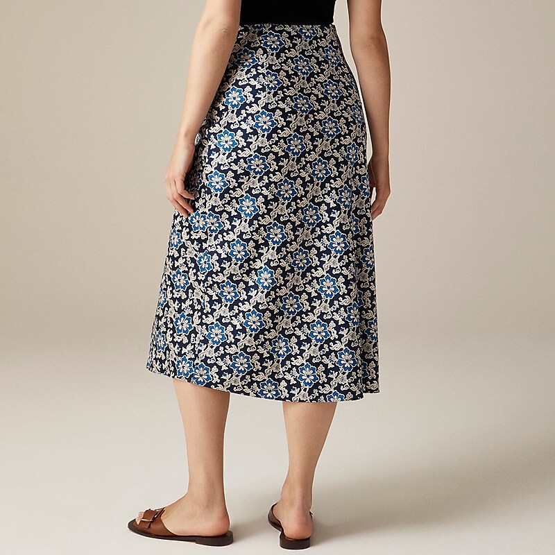 Women's J.Crew Gwyneth slip Skirts Dark Evening Floral USA MPIJQRL56