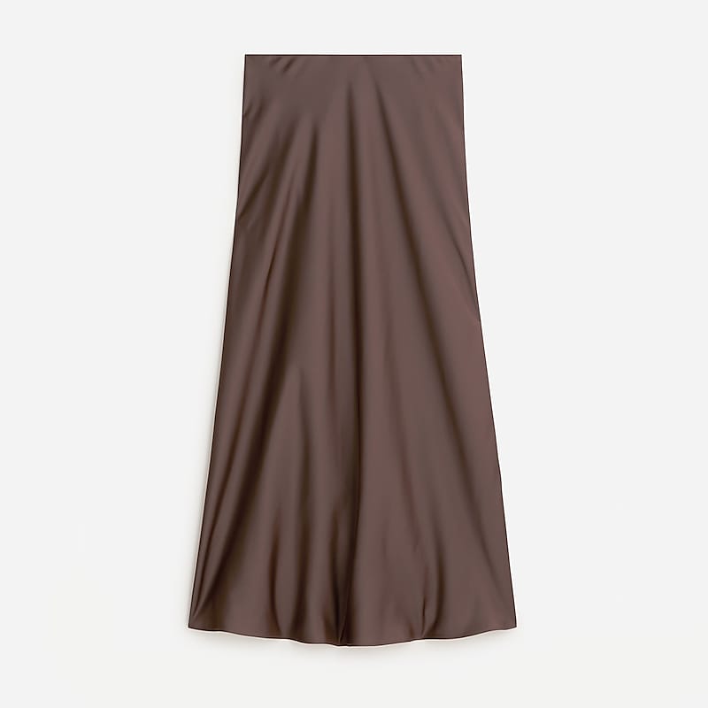 Women\'s J.Crew Gwyneth slip Skirts Deep Chocolate USA DXIHZOG75