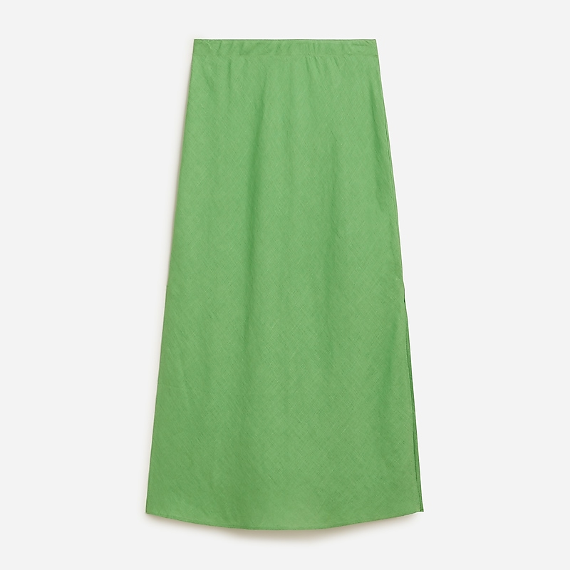 Women\'s J.Crew Gwyneth slip striped linen Skirts Rustic Willow USA BDCFMRN42