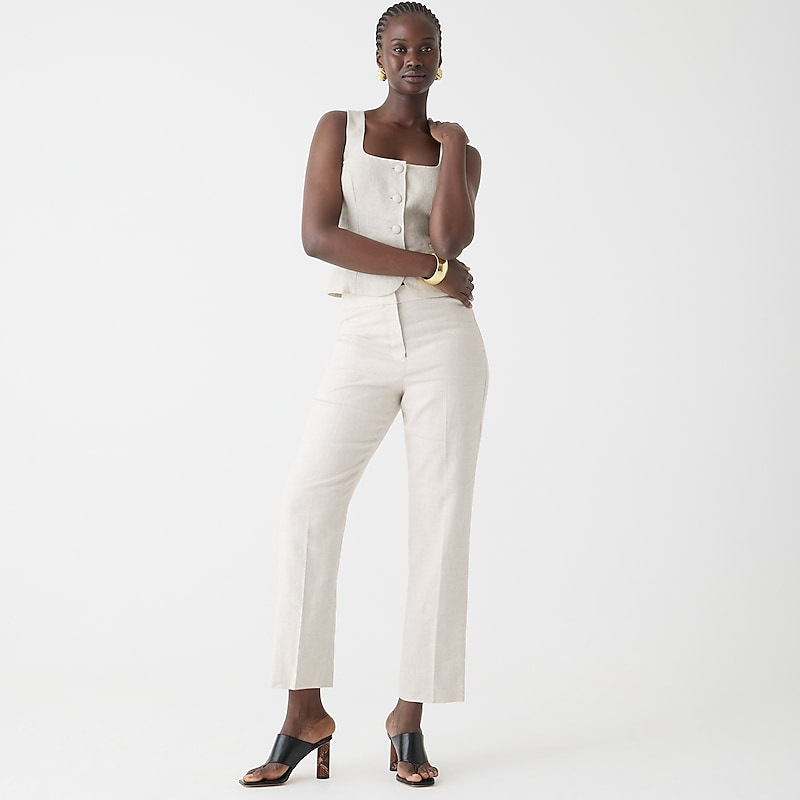 Women\'s J.Crew Kate straight-leg Pants Flax Ivory USA XWGZIEH20