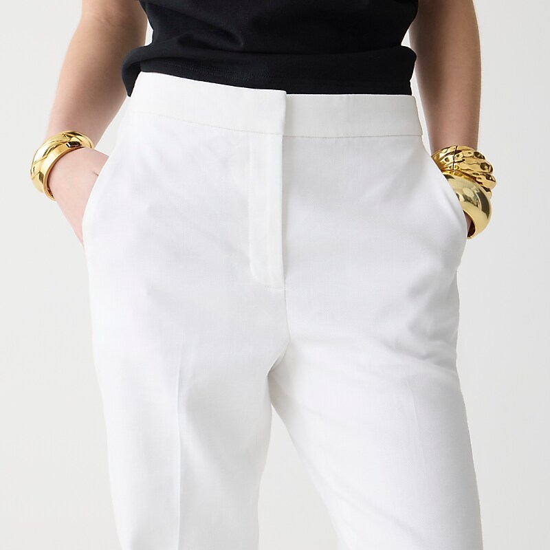 Women's J.Crew Kate straight-leg Pants White USA ZYWBJSK34