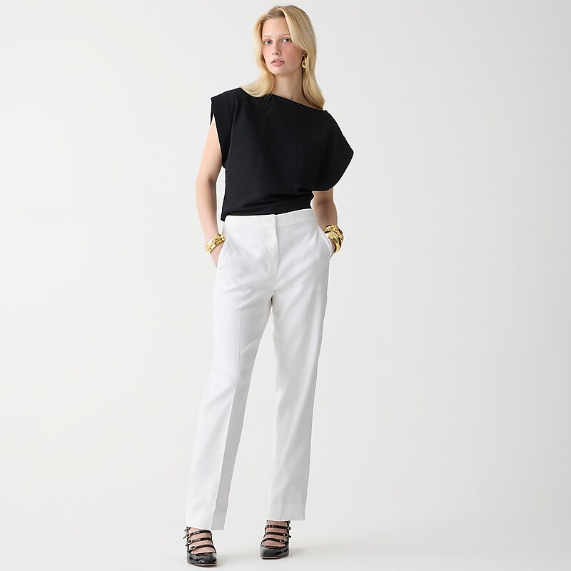 Women\'s J.Crew Kate straight-leg Pants White USA ZYWBJSK34