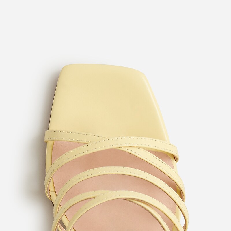 Women's J.Crew Layne strappy heels Sandals Fresh Lemon USA XFIULKQ08