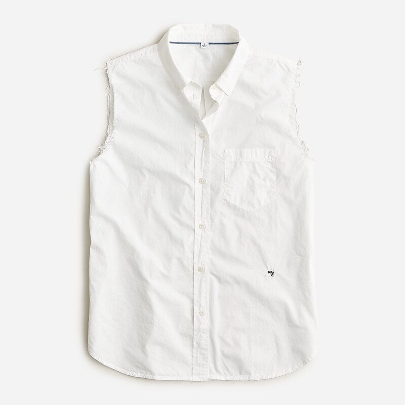 Women\'s J.Crew Limited-edition HommeGirls® for J.Crew reworked classic-fit Shirts White USA OWARLXT86