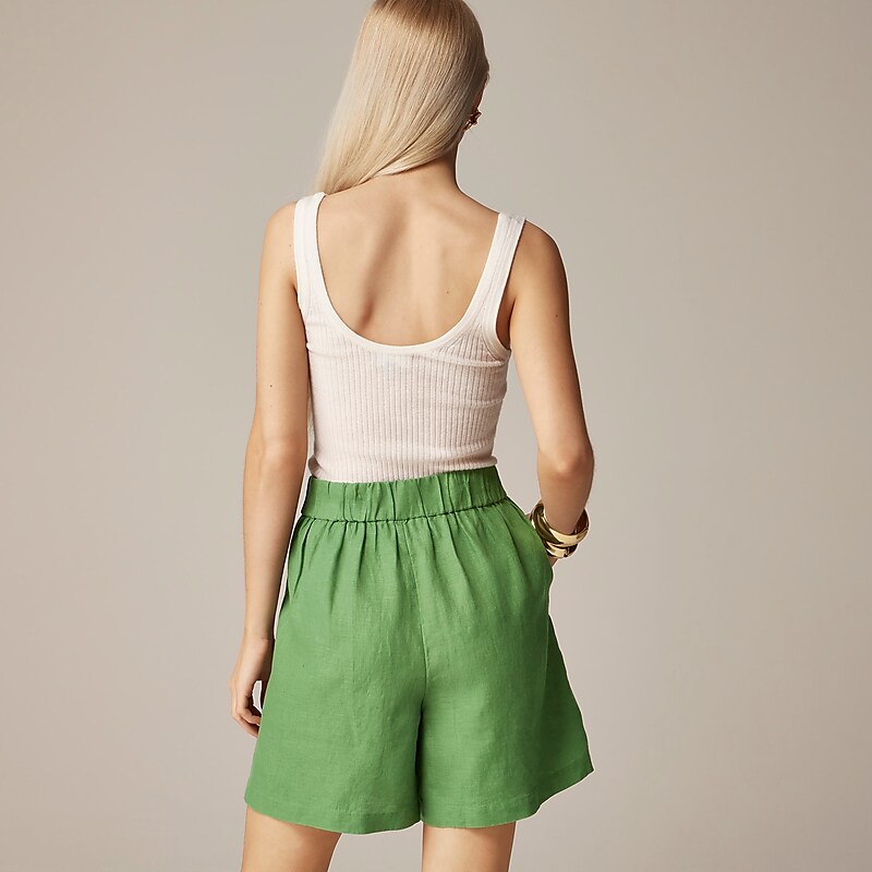 Women's J.Crew Long Tropez Shorts Green USA PNAFHQC58