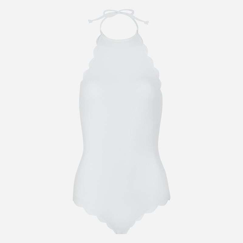 Women\'s J.Crew MARYSIA Mott one-piece Swimsuit White USA DNCLXYI82