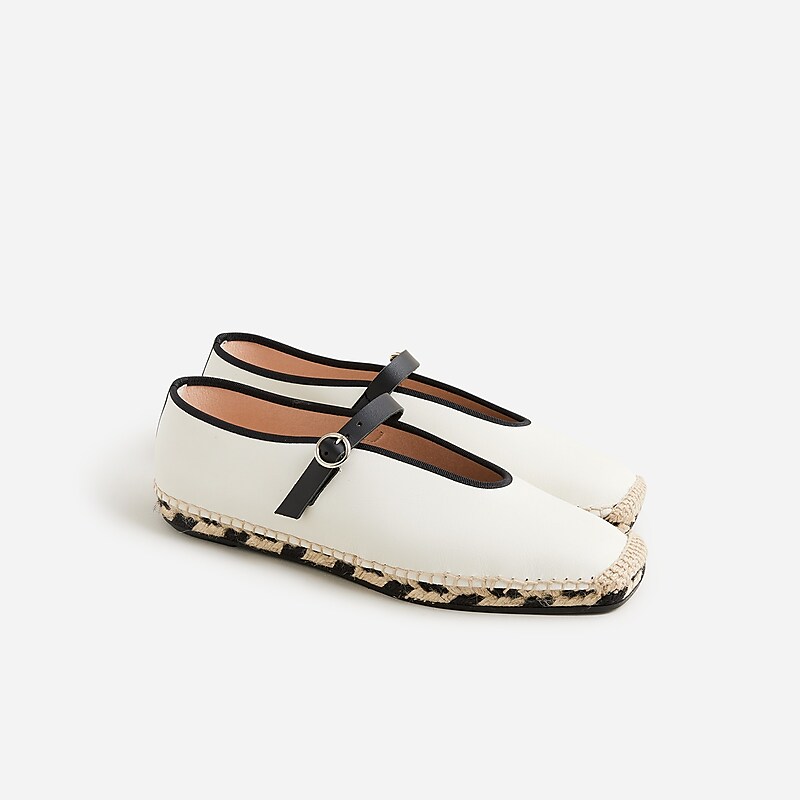 Women\'s J.Crew Made-in-Spain Mary Jane Espadrilles Ivory USA YDSQRLT26