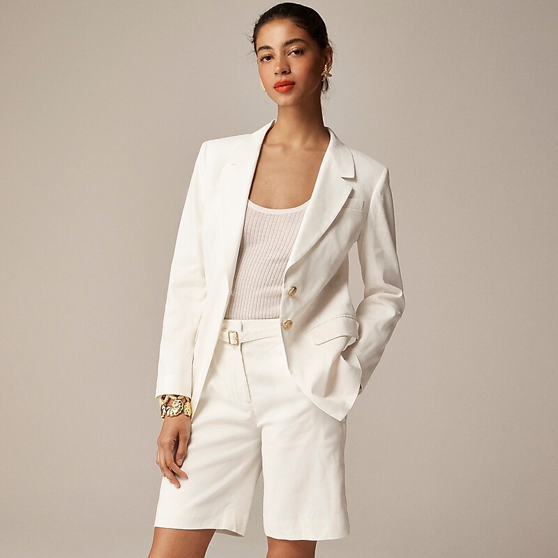 Women\'s J.Crew Madelyn Blazer Ivory USA EVOWUKJ57