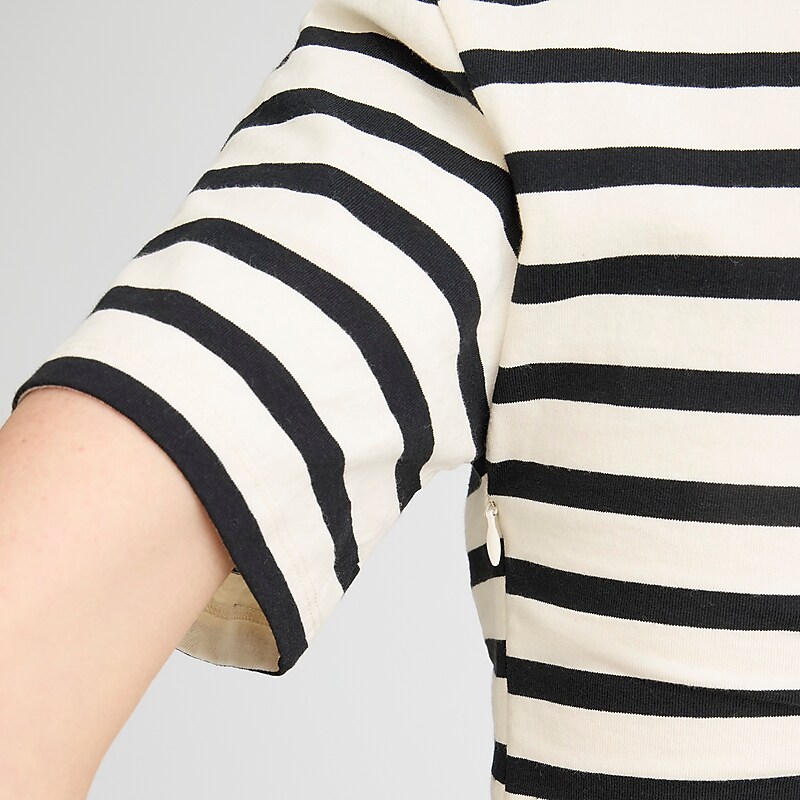 Women's J.Crew Mariner cloth fitted-waist T-shirts Carter Stripe USA YVHCABG62