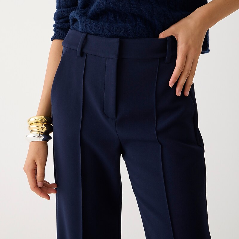 Women's J.Crew Natalia Pants Navy USA YVMIPQF96