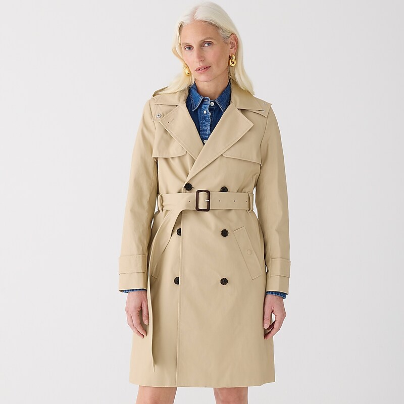 Women's J.Crew New Icon trench Coats Vintage Khaki USA TYGDBQH20