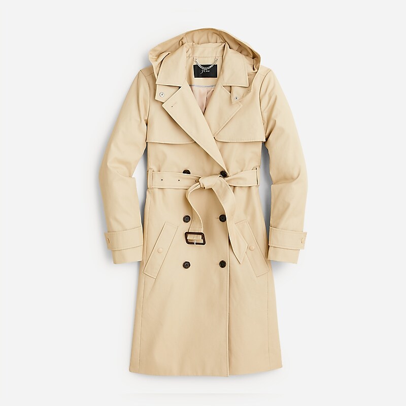 Women\'s J.Crew New Icon trench Coats Vintage Khaki USA TYGDBQH20