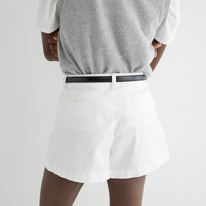 Women's J.Crew New patch-pocket chino Shorts White USA EGVWNKZ37