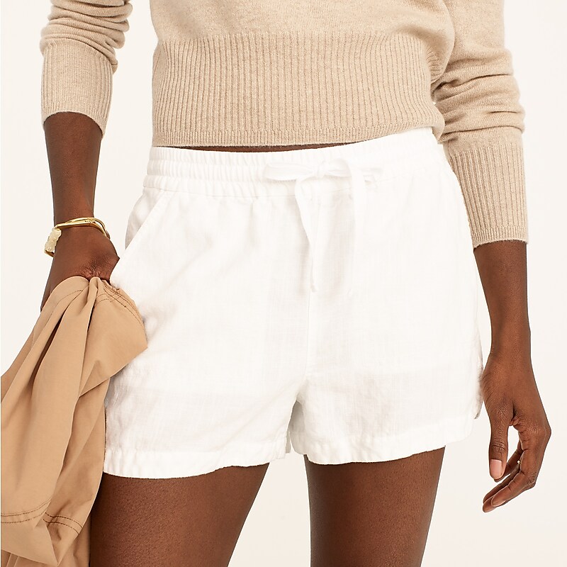 Women's J.Crew New seaside Shorts White USA ARNEMDI67