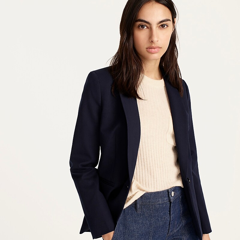 Women's J.Crew Parke Blazers Navy USA QFIDJRE64