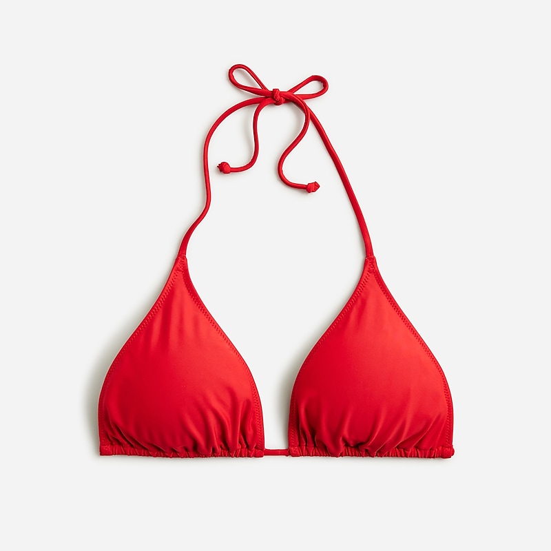 Women\'s J.Crew Perfect string Bikini Top Venetian Red USA UWKELZP82