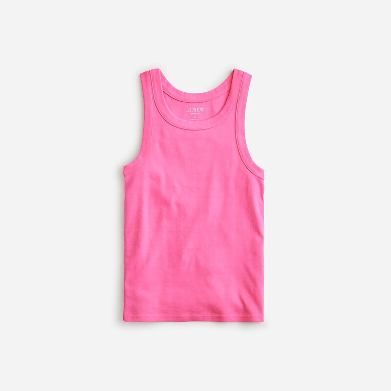 Women\'s J.Crew Perfect-fit high-neck Tank Tops Regal Rose USA QBPRFEO14