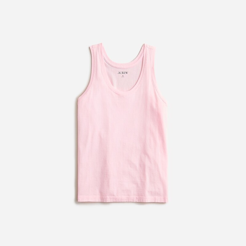 Women\'s J.Crew Pima cotton scoopneck Tank Tops Bubblegum USA IOJUTNL95