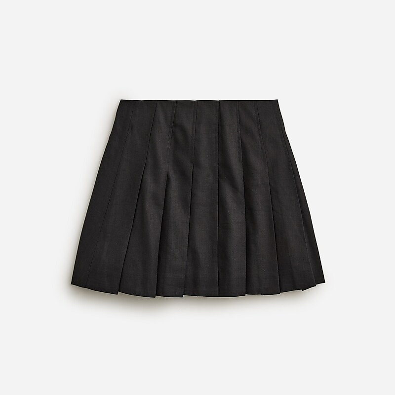 Women\'s J.Crew Pleated mini Skirts Black USA JRAEUIZ56