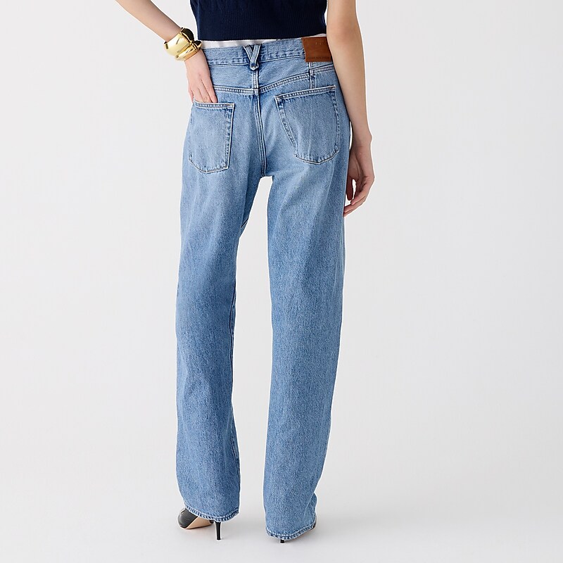 Women's J.Crew Point Sur loose straight Jeans Rosie Wash USA TWALKBG65