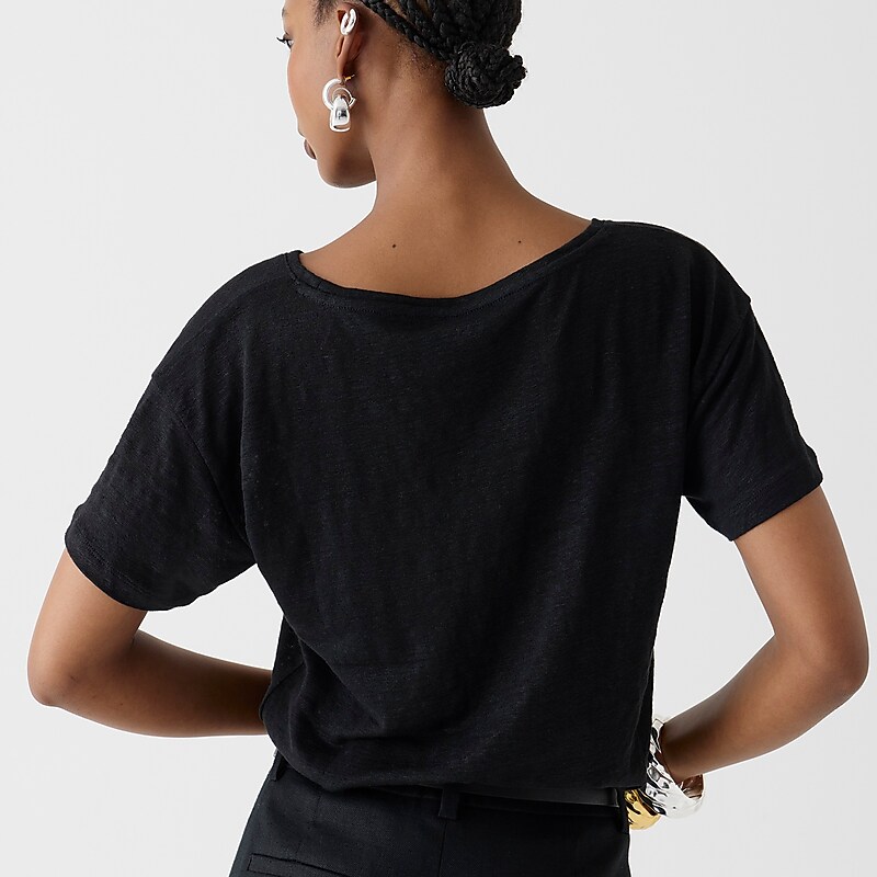 Women's J.Crew Relaxed T-shirts Black USA UNSTCKA97