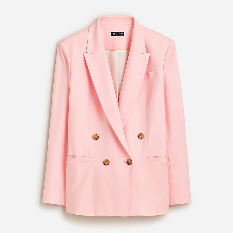 Women\'s J.Crew Relaxed double-breasted Blazers Spring Blush USA TVBMWYR45