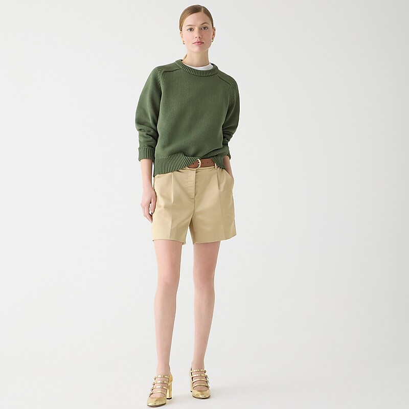 Women's J.Crew Relaxed pullover Sweaters Utility Green USA XEDOQHC35