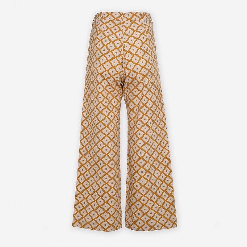 Women's J.Crew SZ Blockprints™ disco Pants Yellow Multi USA PNCDFXI71