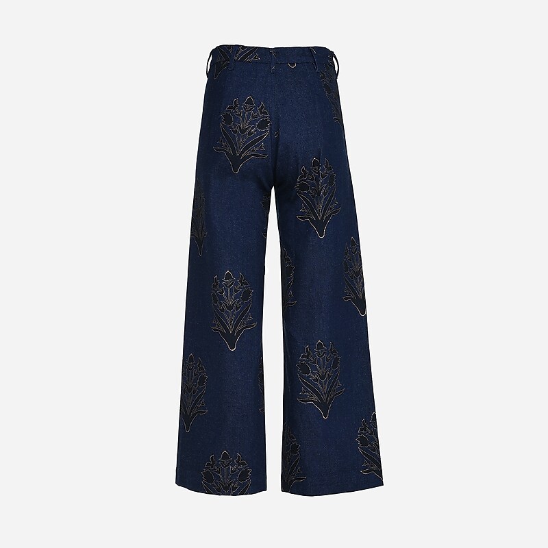 Women's J.Crew SZ Blockprints™ disco Pants Dark Denim USA ULTIYNO73