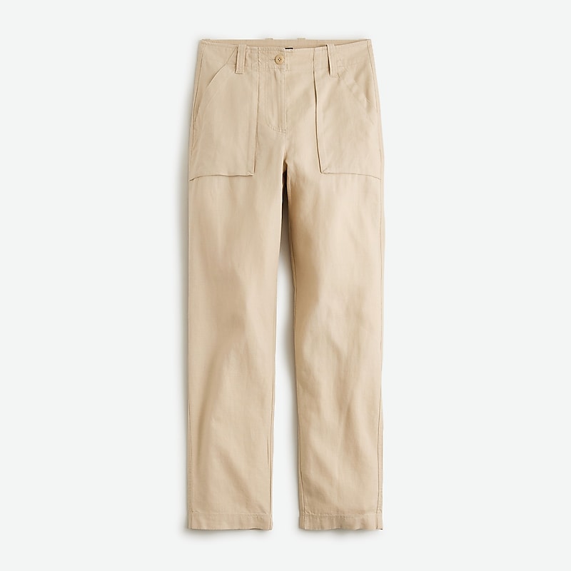 Women\'s J.Crew Seaside cargo Pants Light Khaki USA LUIOZGT92